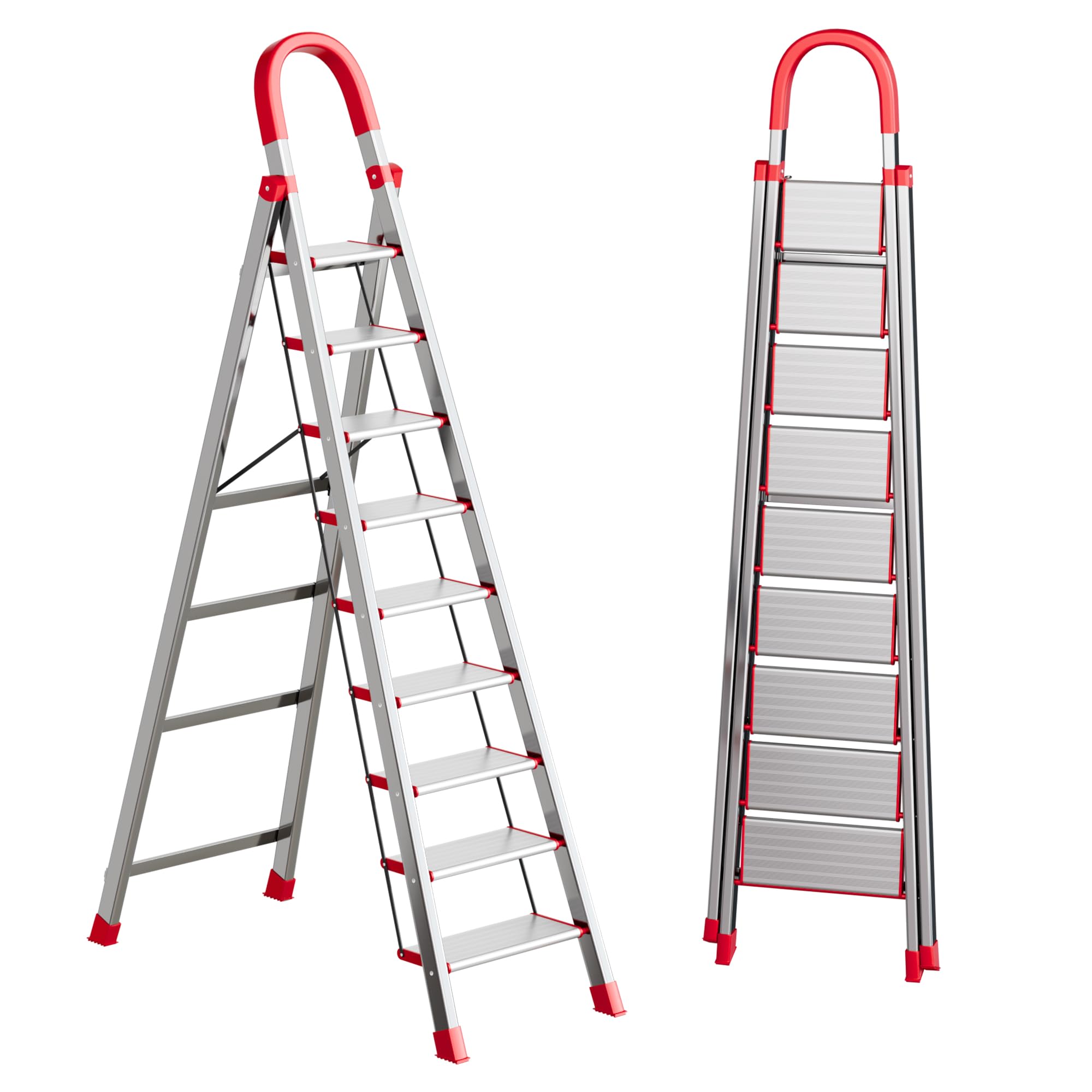 NYtoll 9 Step Ladder,Heavy Duty Step Stool with Non-Slip and Widen